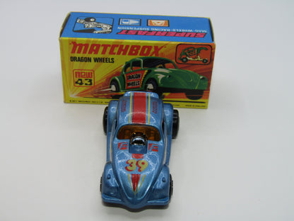 Matchbox Superfast Beetle Streaker Dark Metallic Blue Hong Kong Base