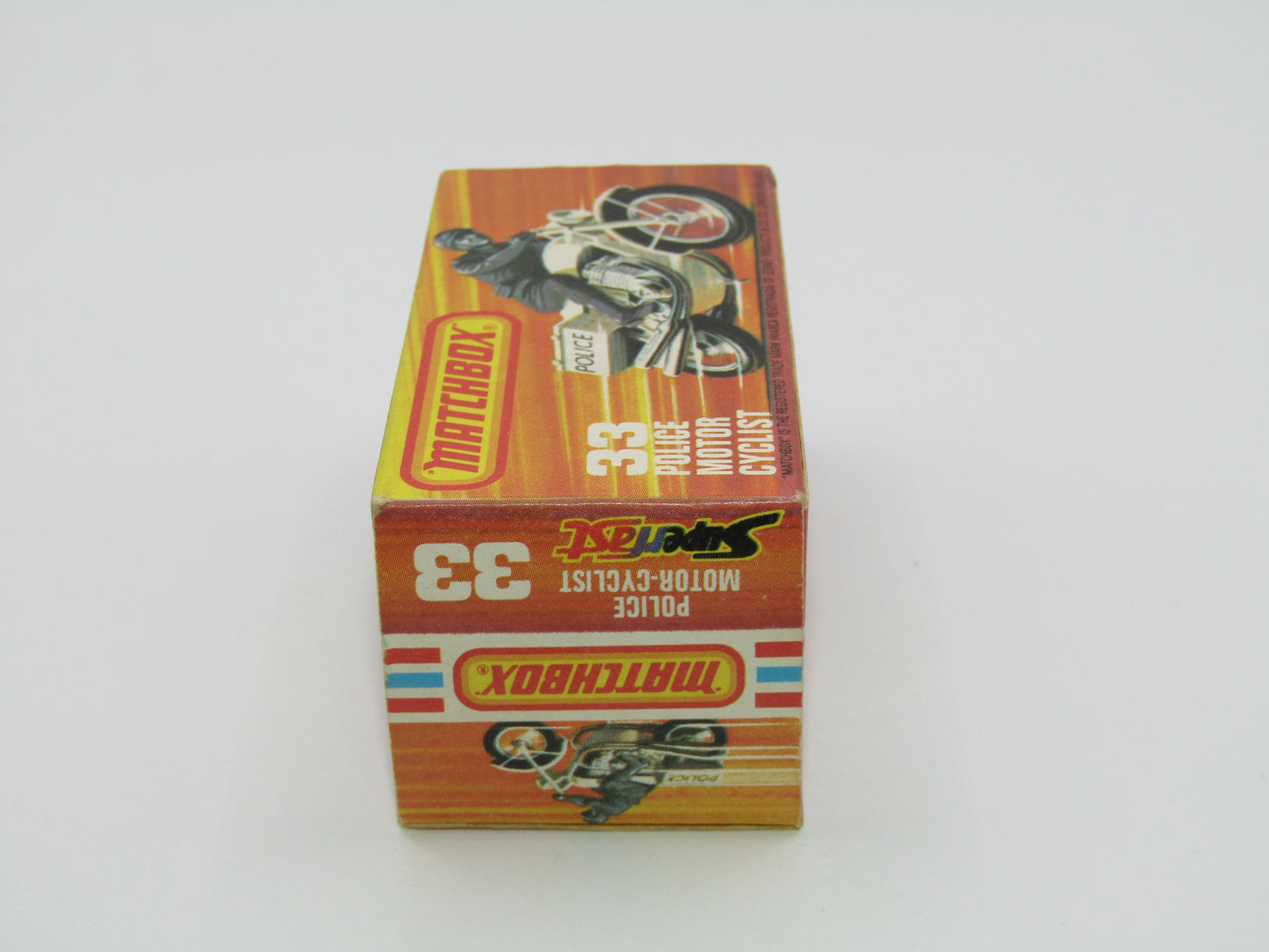 Matchbox Superfast 33C Police Motorcyclist White BRIGHT BLUE DRIVER