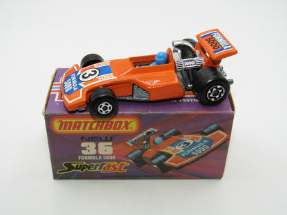 Matchbox Superfast No 36C Formula 5000 Racing Car Orange