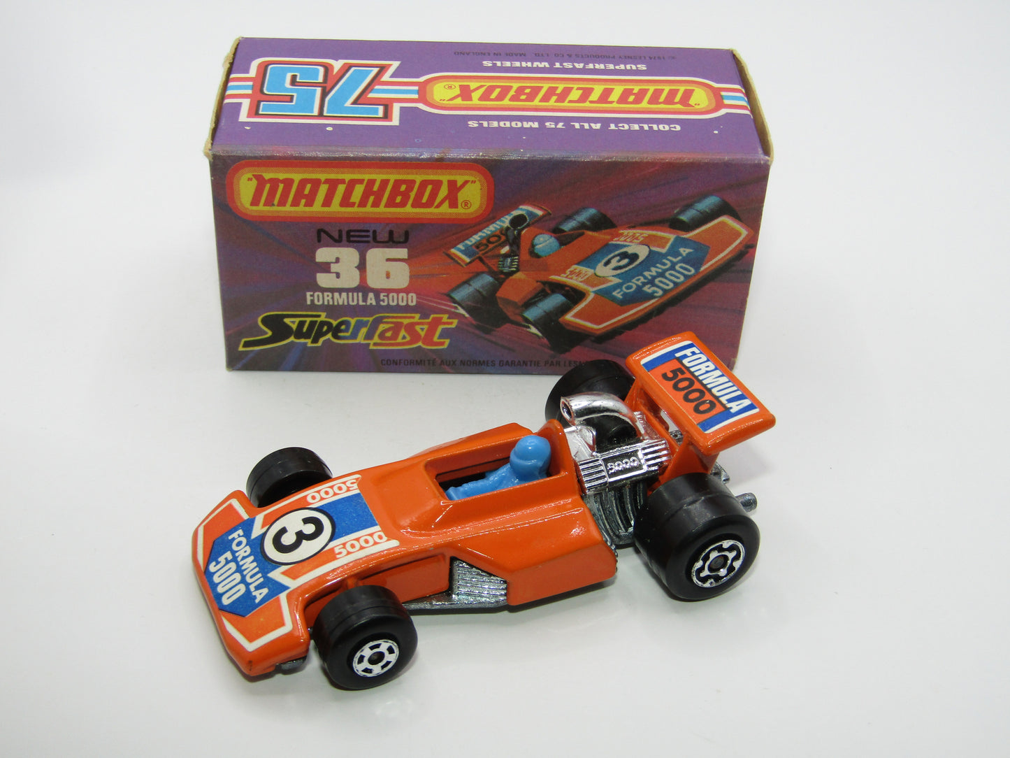 Matchbox Superfast No 36C Formula 5000 Racing Car Orange