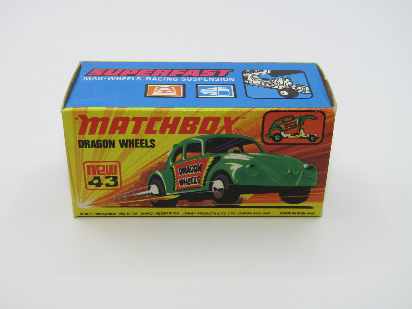 Matchbox Superfast Beetle Streaker Dark Metallic Blue Hong Kong Base