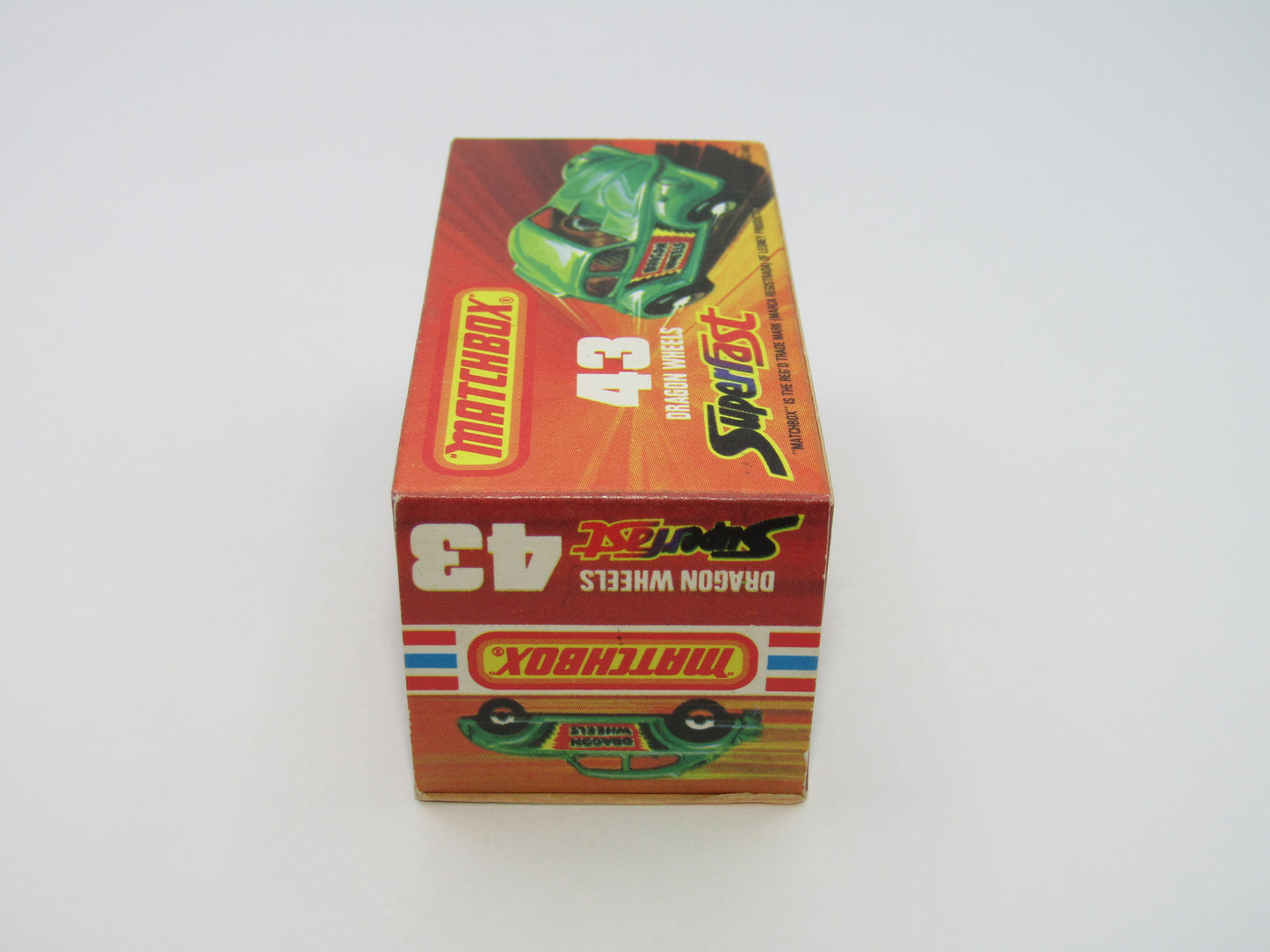Matchbox Superfast 43B Dragon Wheels GREY Base Dark Green Body