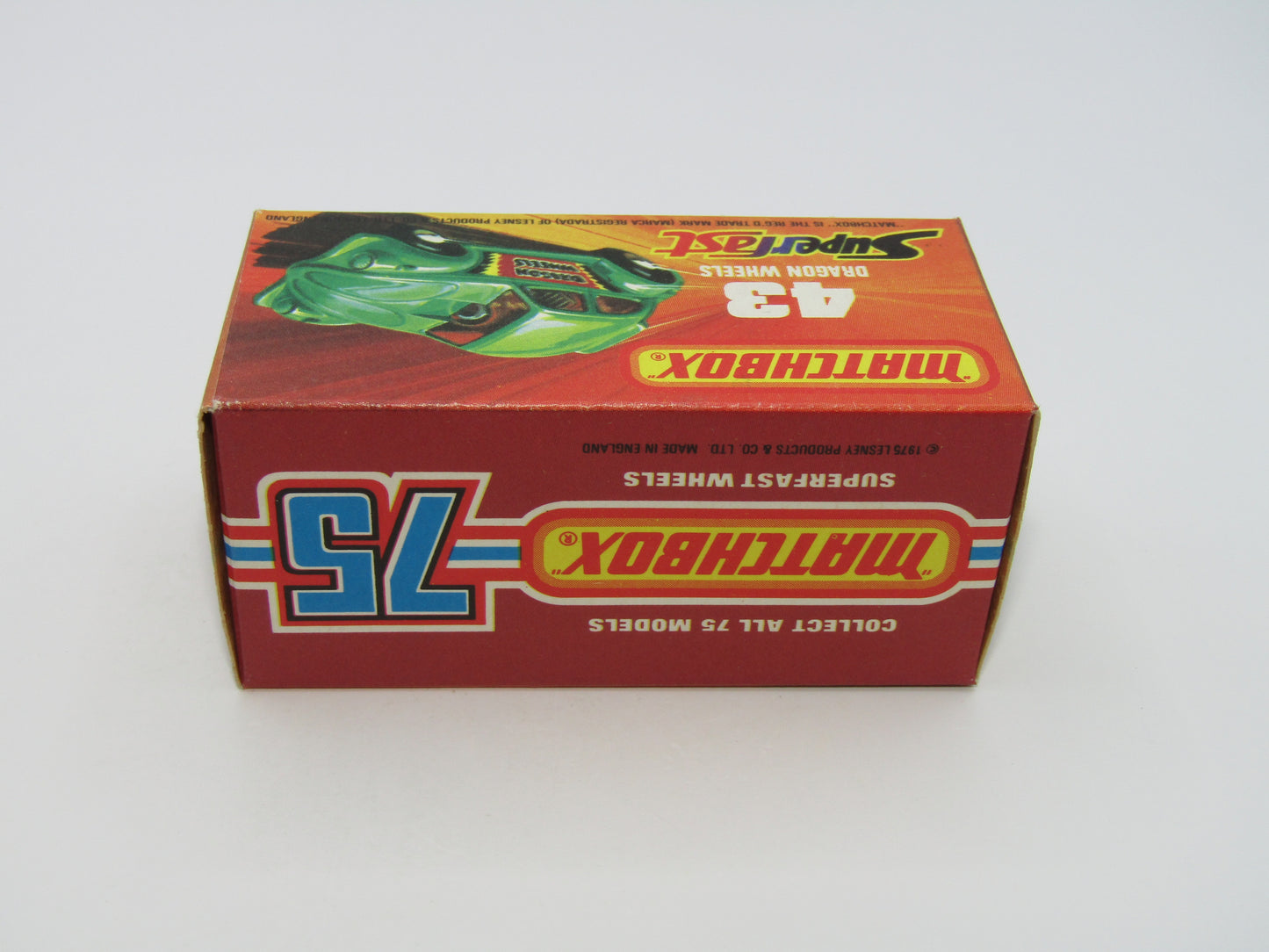 Matchbox Superfast 43B Dragon Wheels GREY Base Dark Green Body