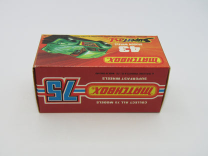 Matchbox Superfast 43B Dragon Wheels GREY Base Dark Green Body