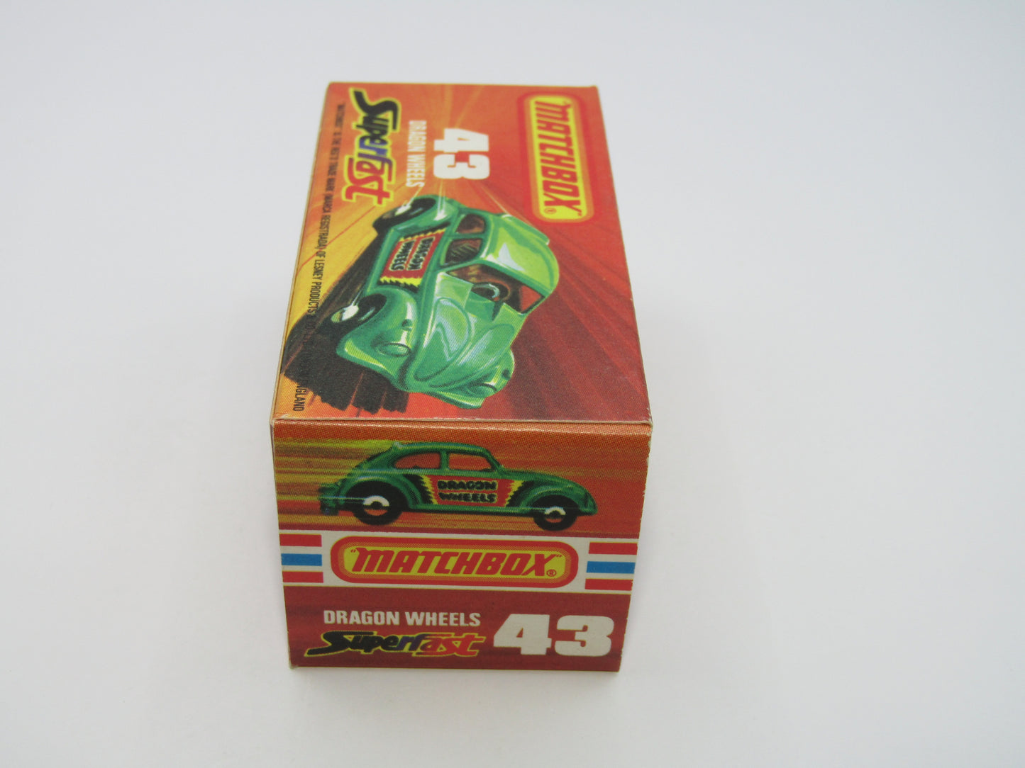 Matchbox Superfast 43B Dragon Wheels GREY Base Dark Green Body