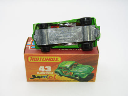 Matchbox Superfast 43B Dragon Wheels UNPAINTED Base Dark Green Body