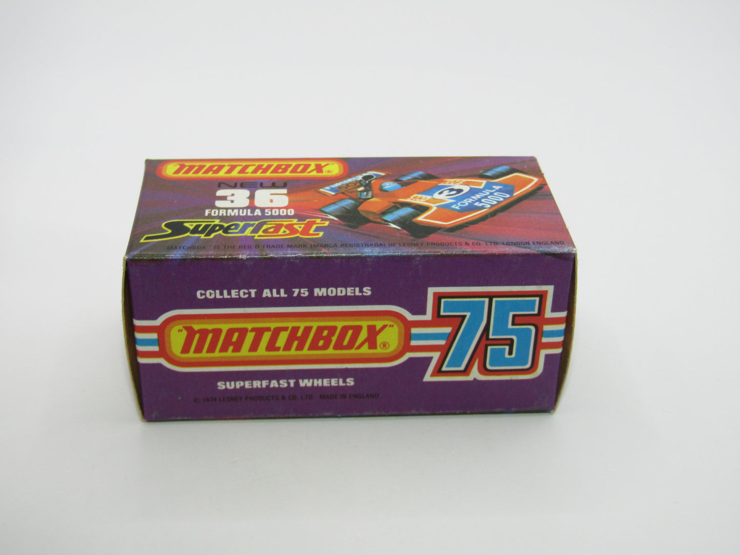 Matchbox Superfast No 36C Formula 5000 Racing Car RED Yellow Driver