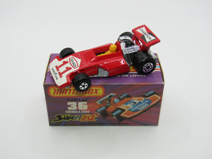 Matchbox Superfast No 36C Formula 5000 Racing Car DARK Red Champion Texaco