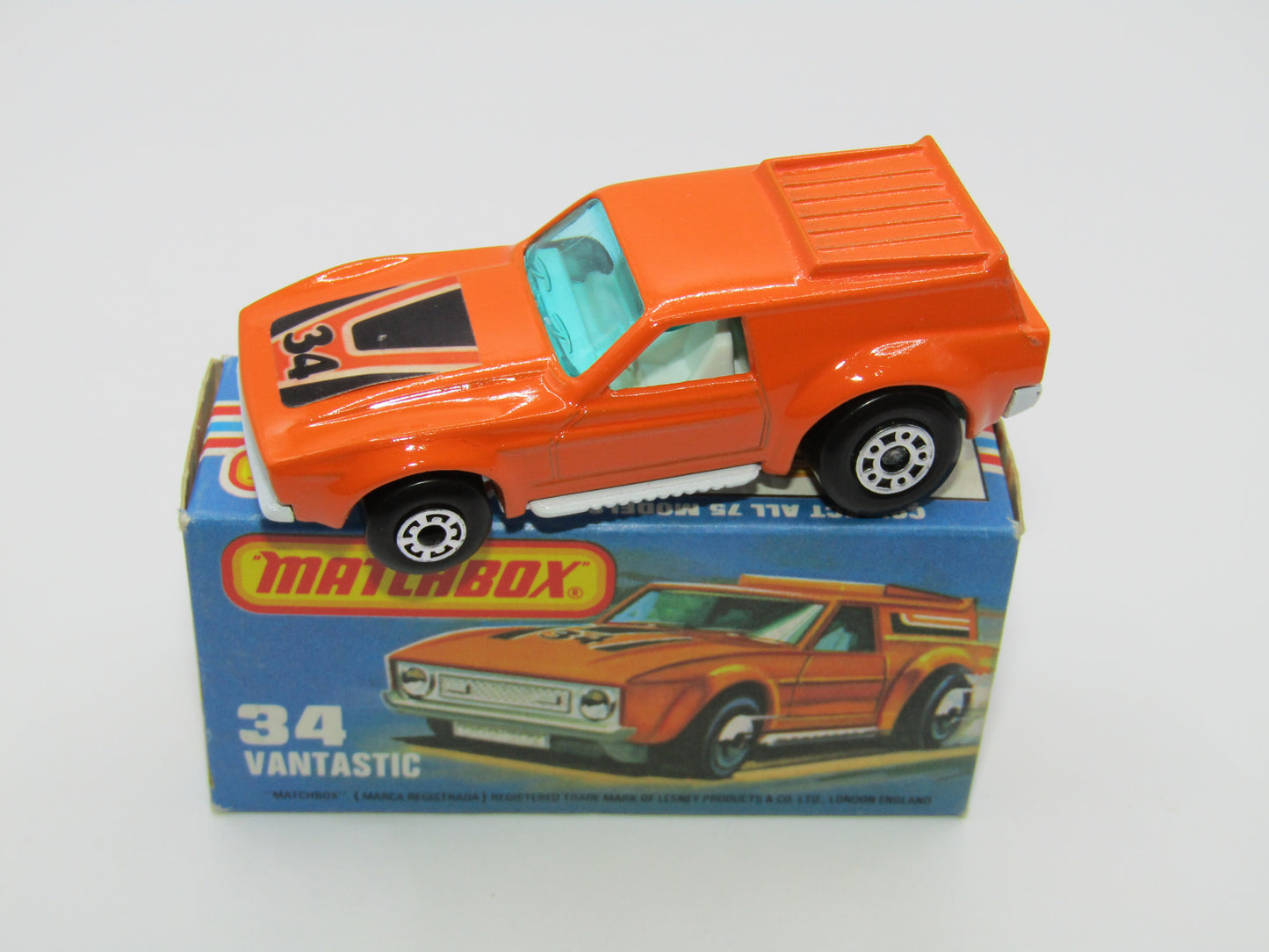 Matchbox Superfast 34B Vantastic "34" Bonnet Label Only
