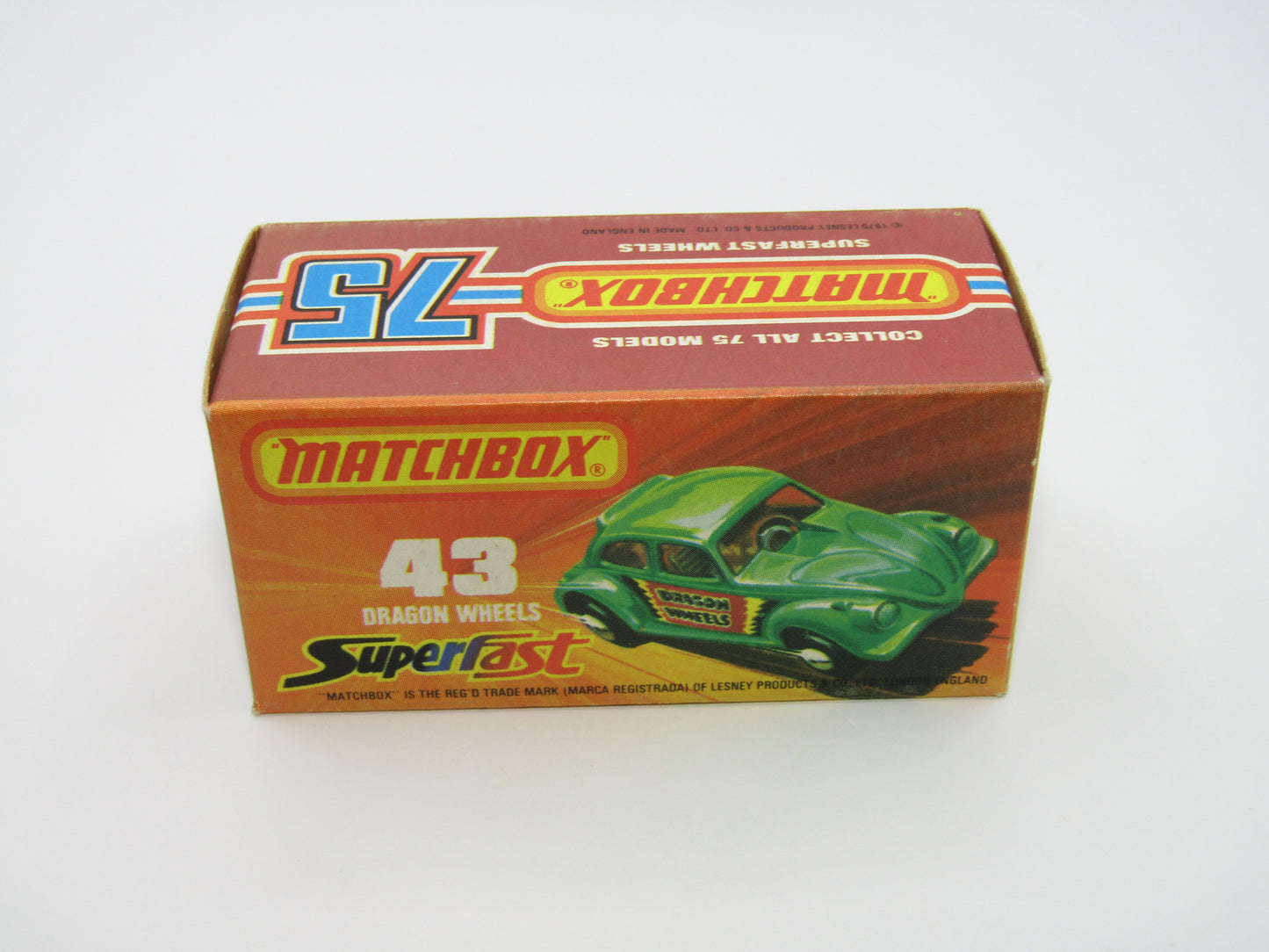 Matchbox Superfast 43B Dragon Wheels UNPAINTED Base Dark Green Body