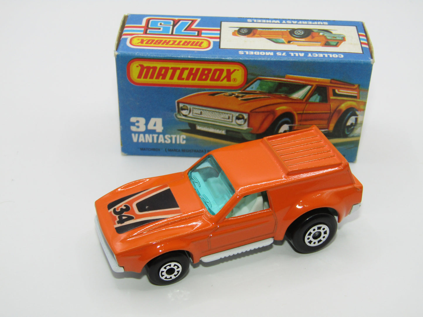 Matchbox Superfast 34B Vantastic "34" Bonnet Label Only