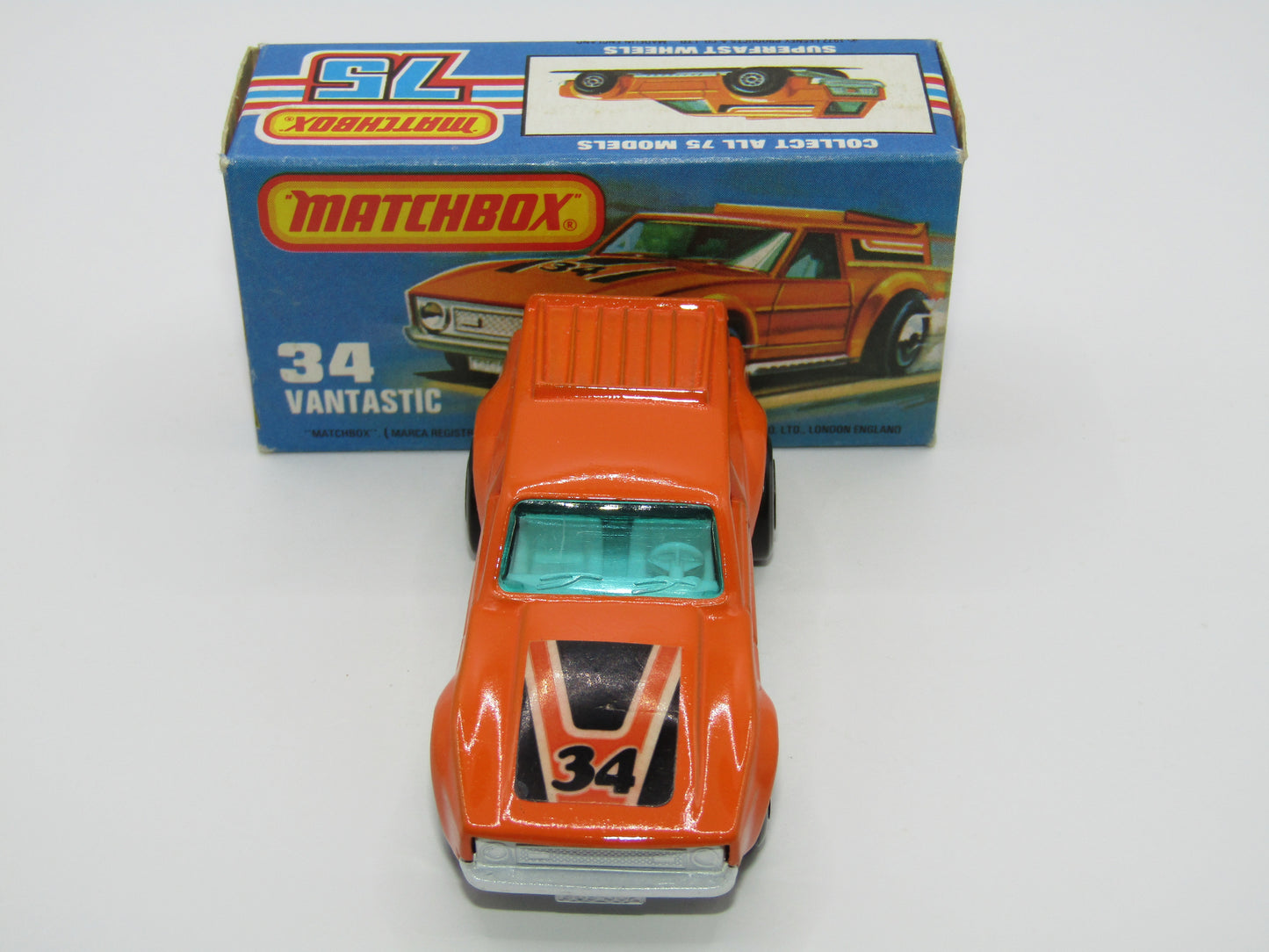 Matchbox Superfast 34B Vantastic "34" Bonnet Label Only