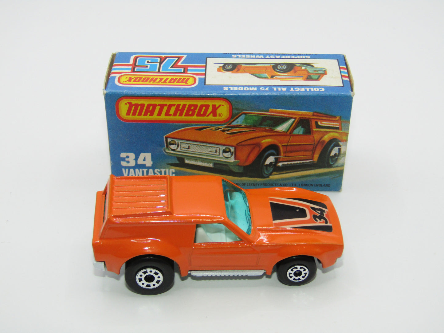 Matchbox Superfast 34B Vantastic "34" Bonnet Label Only
