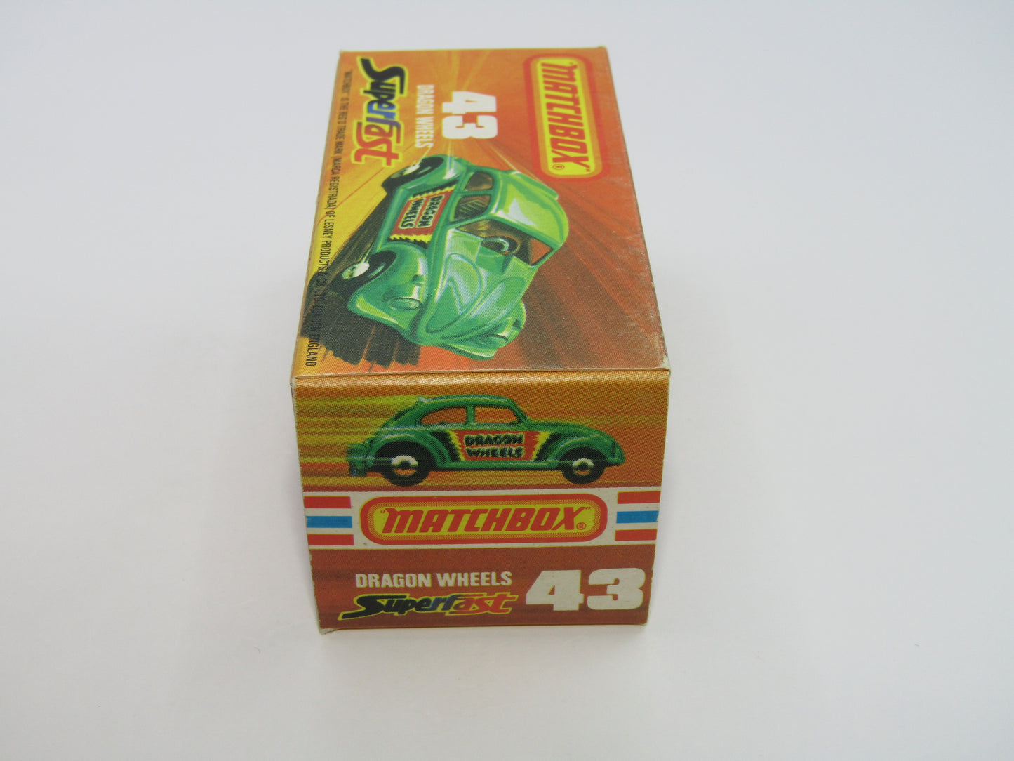 Matchbox Superfast 43B Dragon Wheels UNPAINTED Base Dark Green Body
