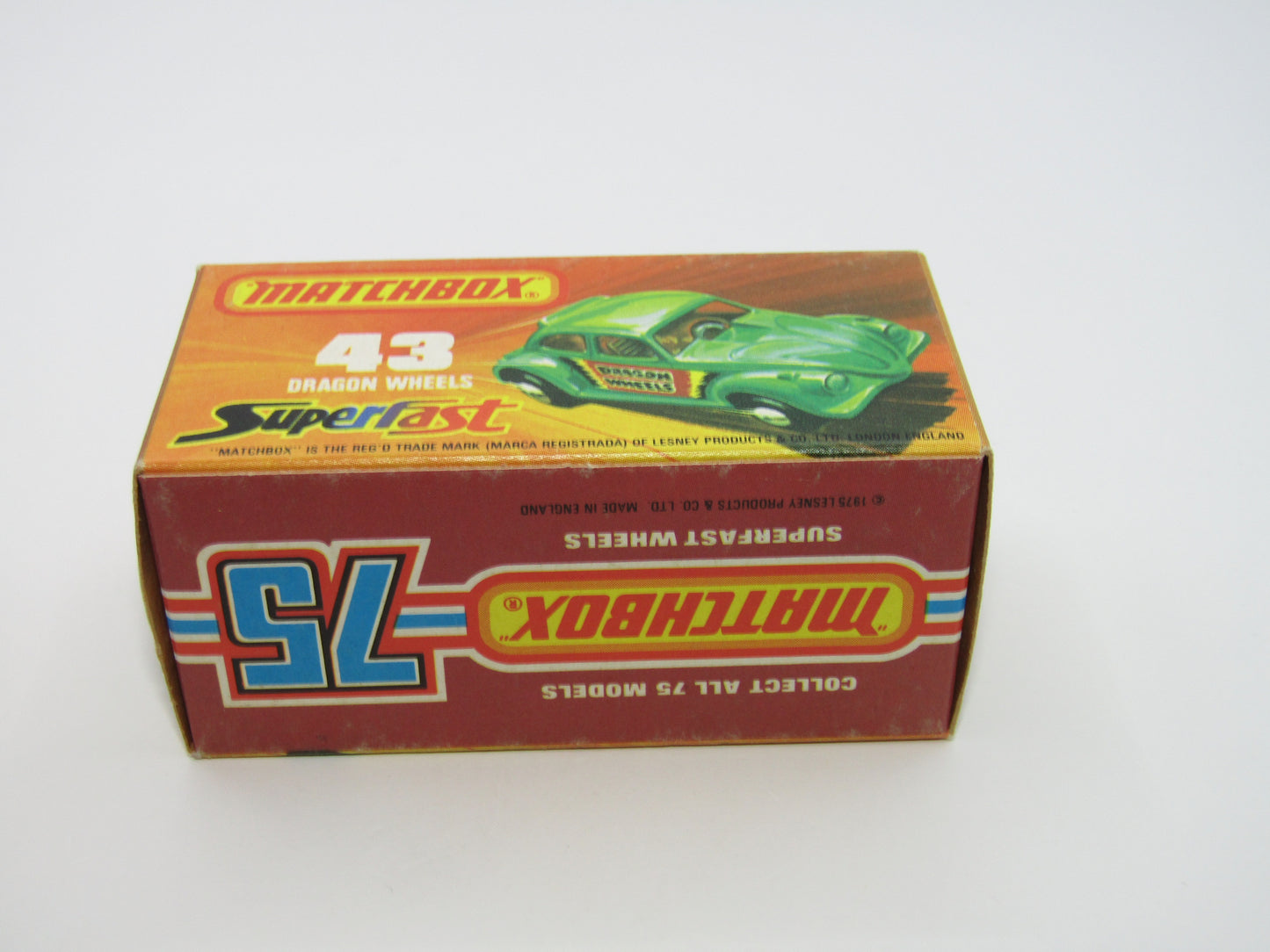 Matchbox Superfast 43B Dragon Wheels UNPAINTED Base Dark Green Body