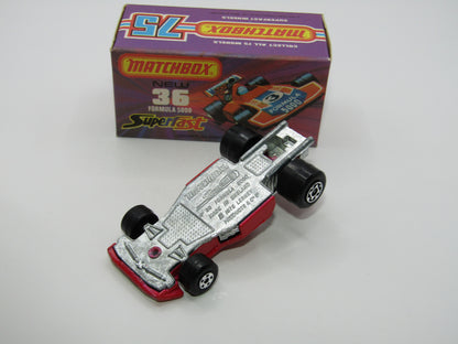 Matchbox Superfast No 36C Formula 5000 Racing Car DARK Red Champion Texaco