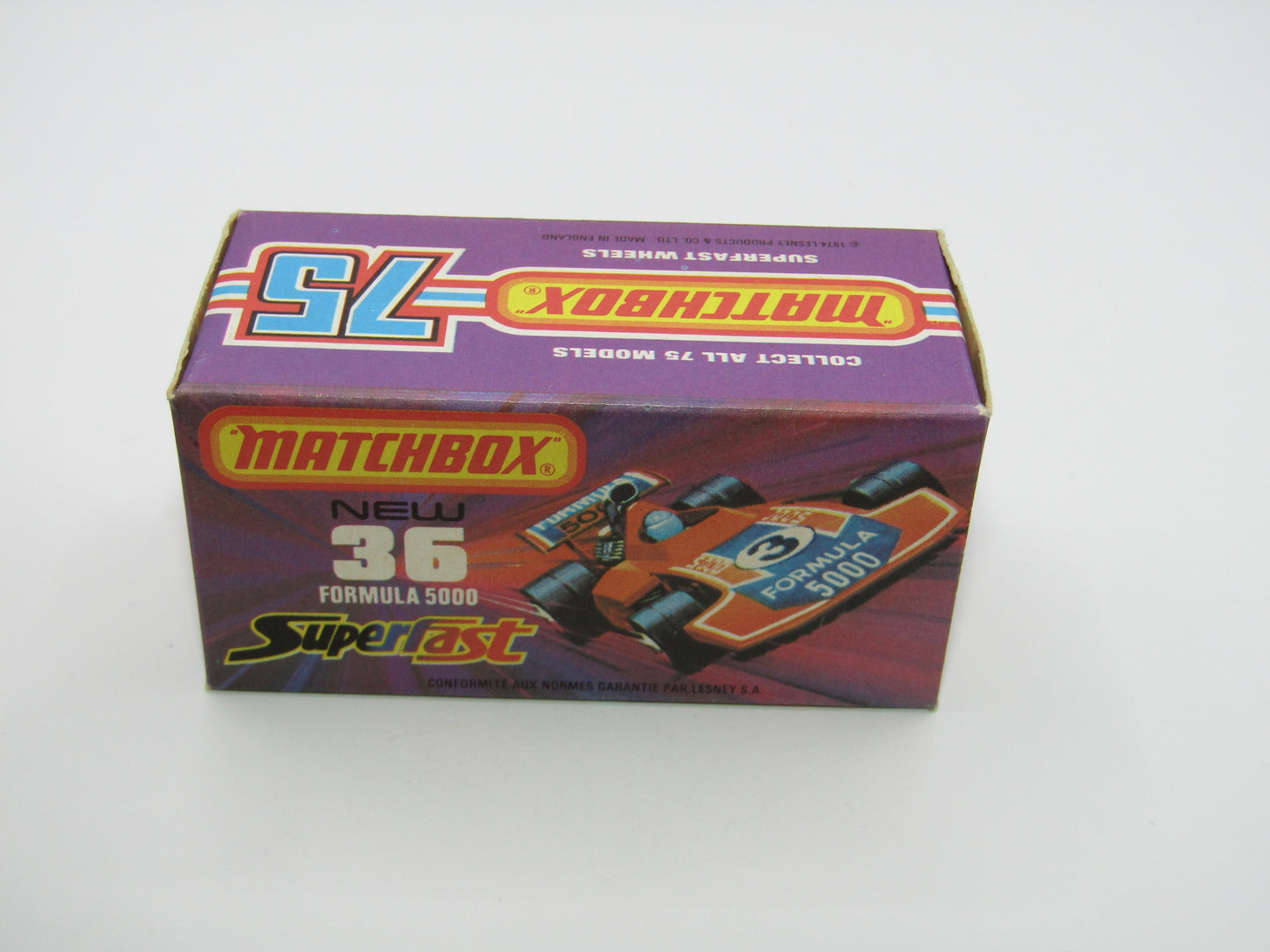 Matchbox Superfast No 36C Formula 5000 Racing Car DARK Red Champion Texaco
