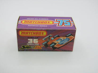 Matchbox Superfast No 36C Formula 5000 Racing Car DARK Red Champion Texaco