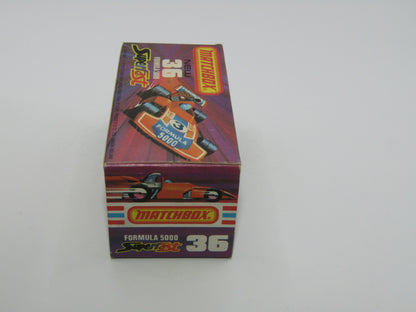Matchbox Superfast No 36C Formula 5000 Racing Car DARK Red Champion Texaco