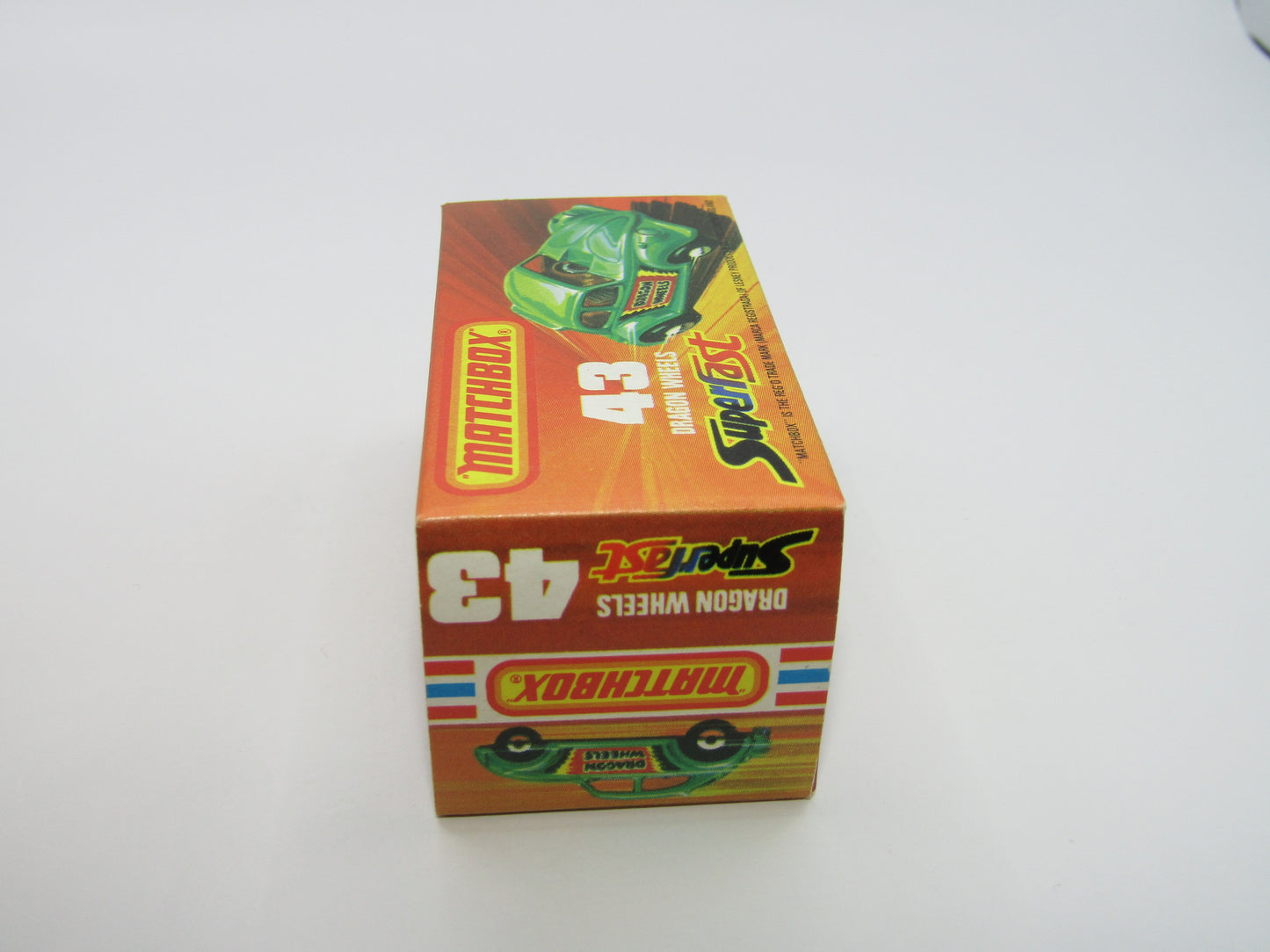 Matchbox Superfast 43B Dragon Wheels LIGHT GREEN Body Gloss Black Base