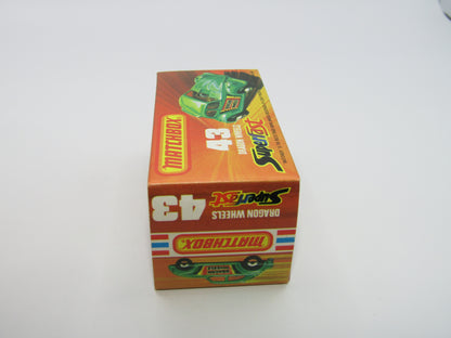 Matchbox Superfast 43B Dragon Wheels LIGHT GREEN Body Gloss Black Base