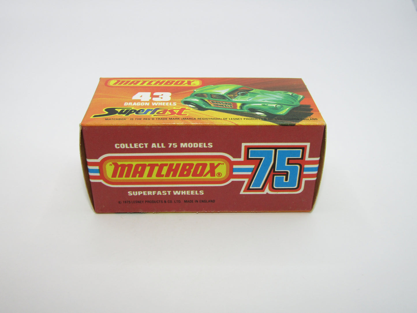Matchbox Superfast 43B Dragon Wheels LIGHT GREEN Body Gloss Black Base