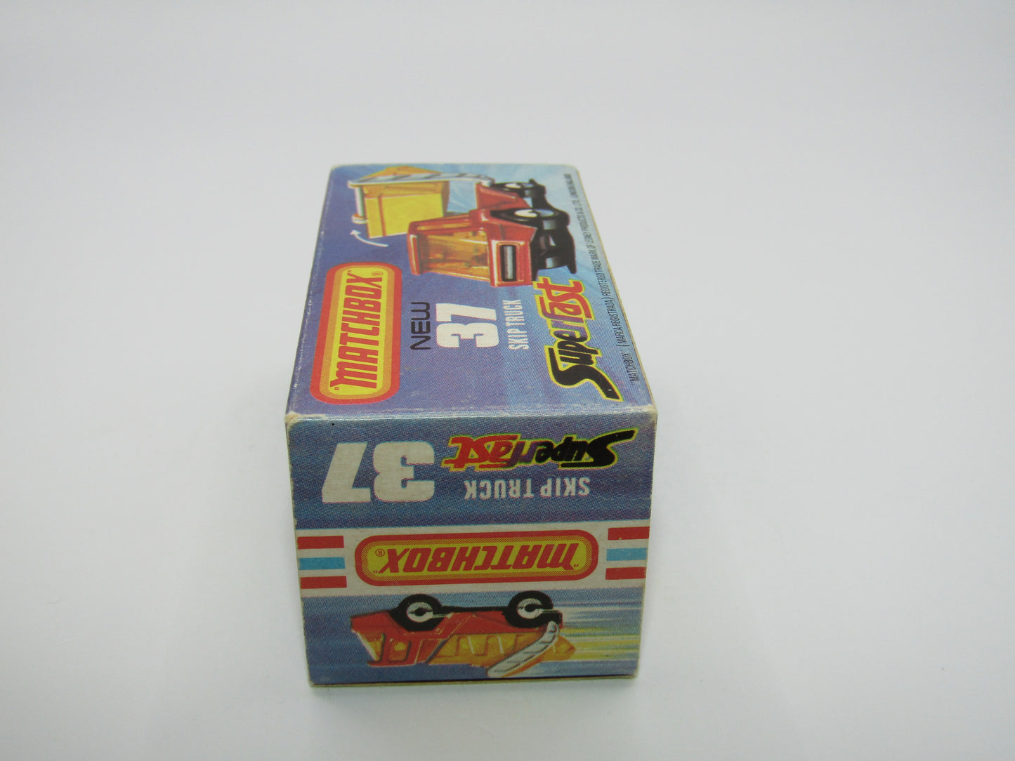 Matchbox Superfast No 37C Skip Truck Light Red BLUE TINTED Windows