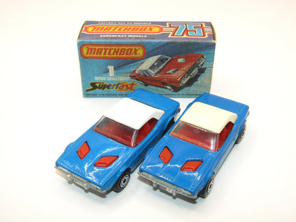 Matchbox Superfast 1C Dodge Challenger Blue Smoked Windows