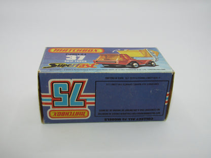 Matchbox Superfast No 37C Skip Truck Light Red BLUE TINTED Windows