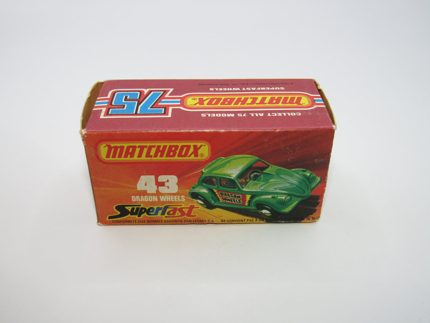 Matchbox Superfast 43B Dragon Wheels Dark Green Gloss Black Base