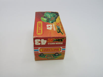 Matchbox Superfast 43B Dragon Wheels Dark Green Gloss Black Base