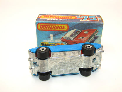 Matchbox Superfast 1C Dodge Challenger Blue Smoked Windows