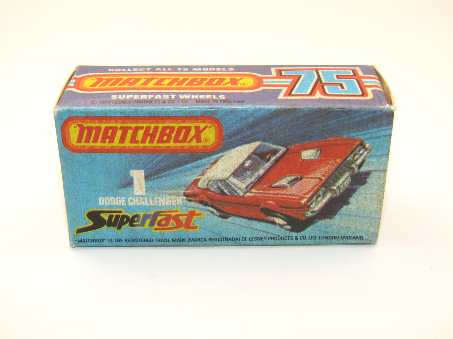 Matchbox Superfast 1C Dodge Challenger Blue Smoked Windows