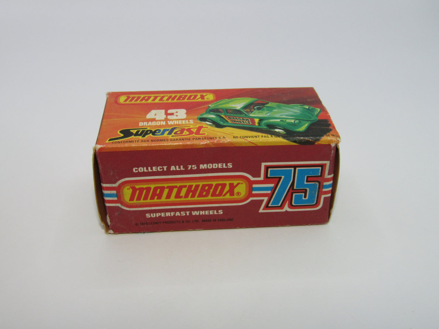 Matchbox Superfast 43B Dragon Wheels Dark Green Gloss Black Base