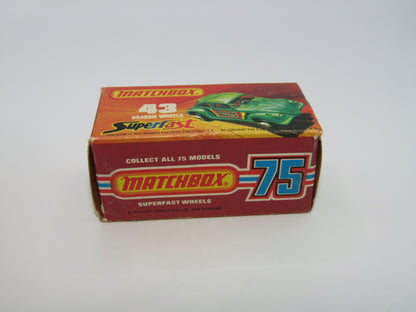 Matchbox Superfast 43B Dragon Wheels Dark Green Gloss Black Base