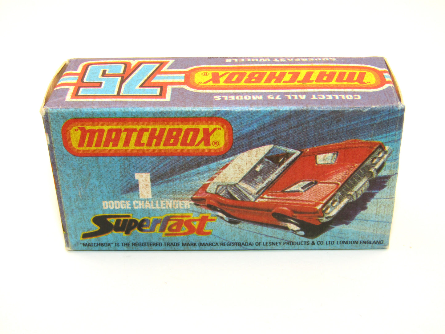 Matchbox Superfast 1C Dodge Challenger Blue Smoked Windows