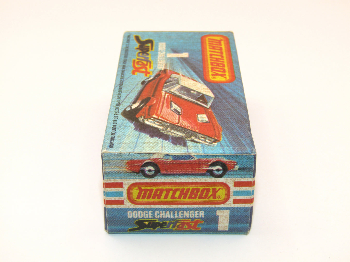 Matchbox Superfast 1C Dodge Challenger Blue Smoked Windows