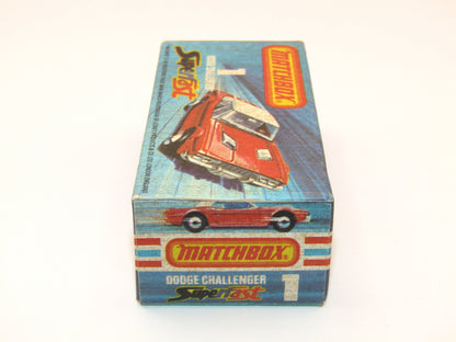 Matchbox Superfast 1C Dodge Challenger Blue Smoked Windows