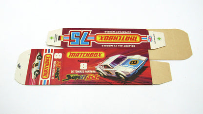 Matchbox Superfast 8C De Tomaso Pantera Empty Original Box - Factory Unfolded