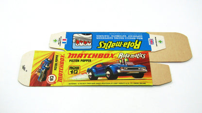 Matchbox Superfast 10B Piston Popper Empty Original Box - Factory Unfolded