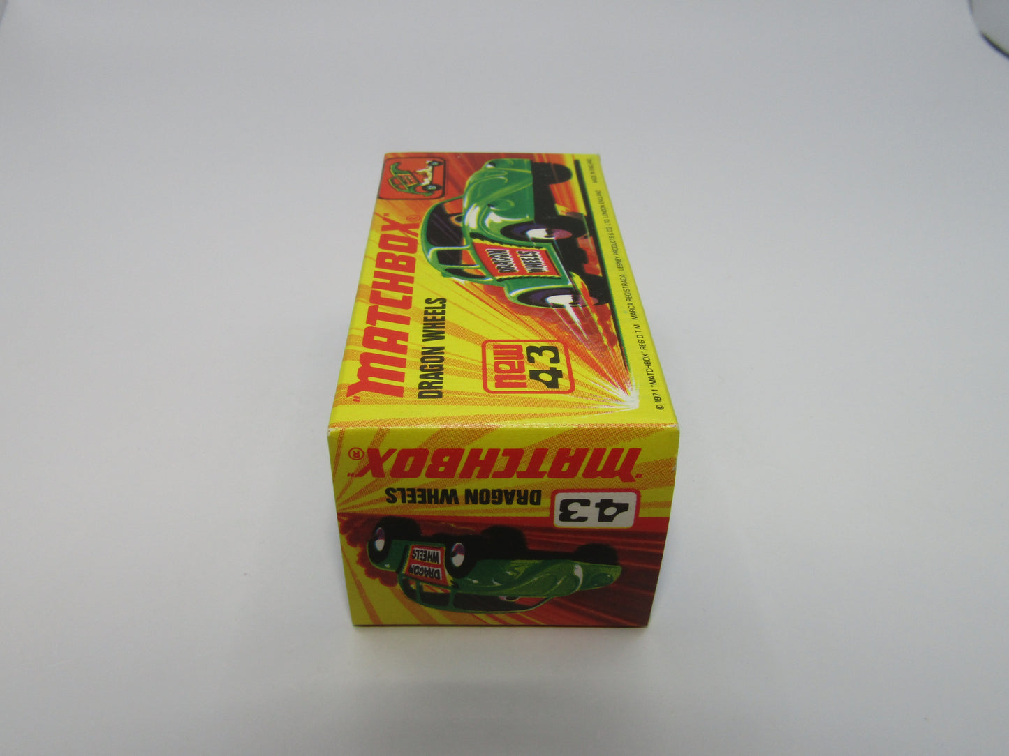 Matchbox Superfast 43B Dragon Wheels MATT GREEN Body DOT DASH Wheels