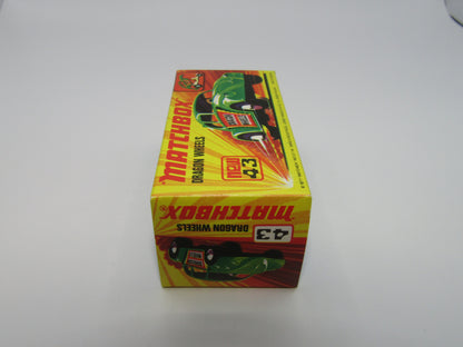Matchbox Superfast 43B Dragon Wheels MATT GREEN Body DOT DASH Wheels