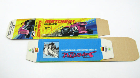 Matchbox Superfast 25B Mod Tractor Empty Original Box - Factory Unfolded