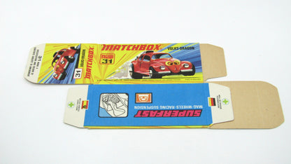 Matchbox Superfast 31B Volks-Dragon Empty Original Box - Factory Unfolded