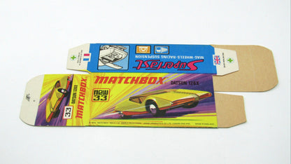 Matchbox Superfast 33 Datsun 126X Empty Original Box - Factory Unfolded