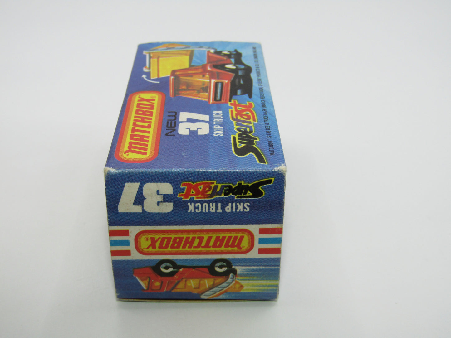 Matchbox Superfast No 37C Skip Truck SMOKE windows MET BROWN Base