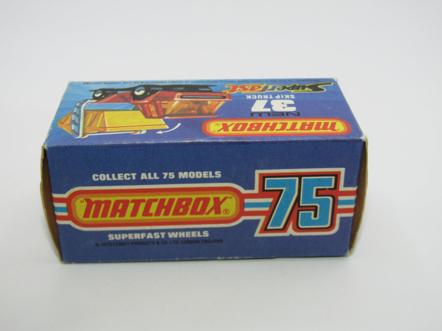 Matchbox Superfast No 37C Skip Truck SMOKE windows MET BROWN Base