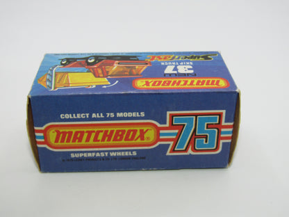 Matchbox Superfast No 37C Skip Truck SMOKE windows MET BROWN Base