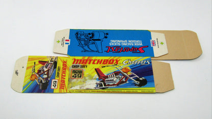 Matchbox Superfast 49B Chop Suey Empty Original Box - Factory Unfolded