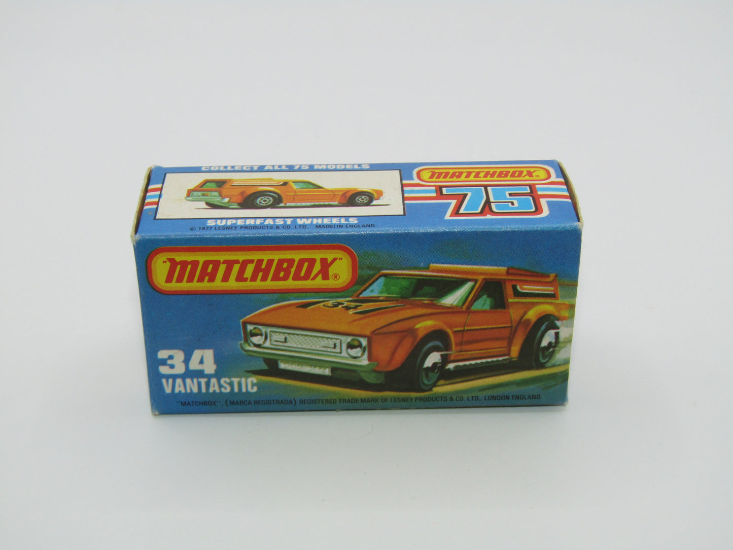 Matchbox Superfast 34B Vantastic SUN LABEL & PALE GREEN Windows